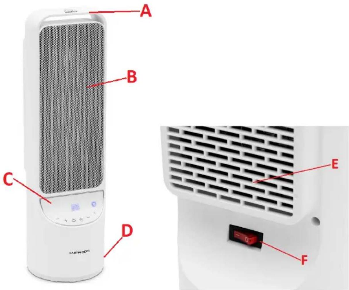 Uniprodo UNI_HEATER_11 - Produktoversigt - 1