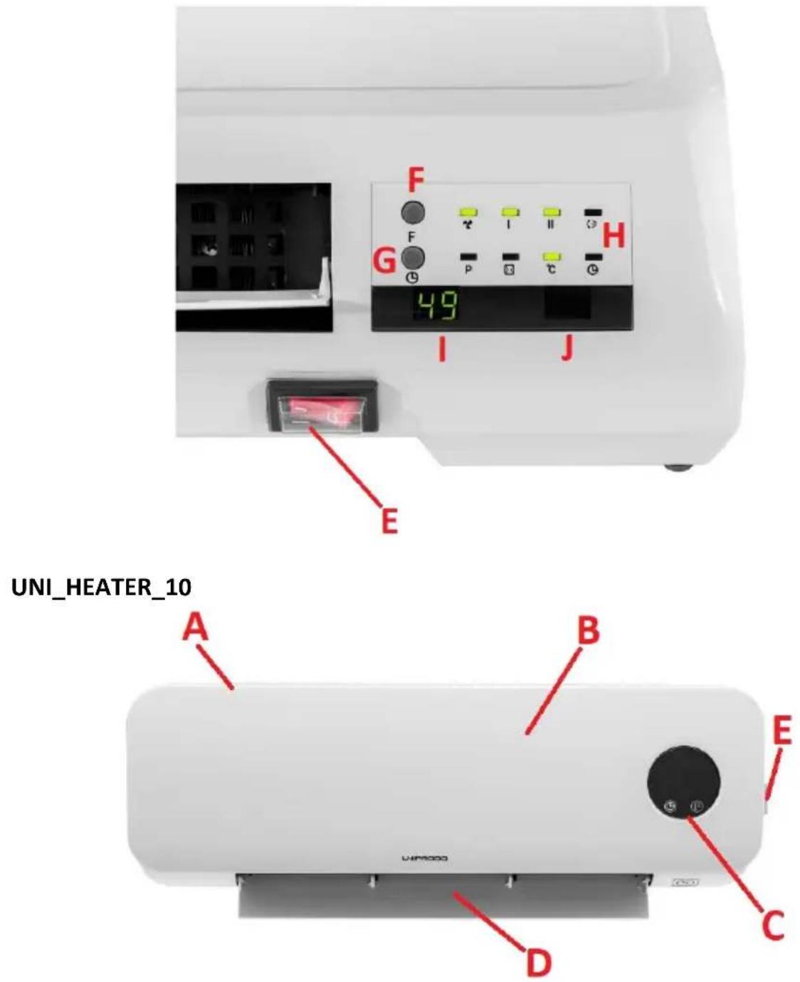 Uniprodo UNI_HEATER_09 - PLACERING AV APPARATEN - 3