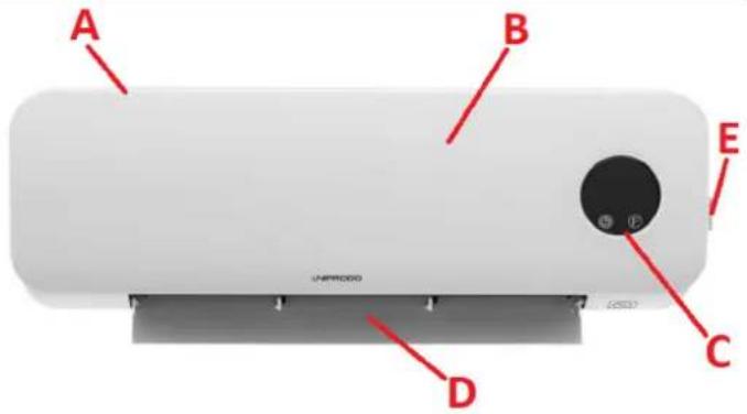 Uniprodo UNI_HEATER_10 - Produktoversigt - 1