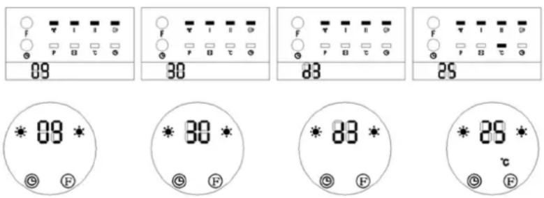 Uniprodo UNI_HEATER_10 - Configuración de la hora/día actual - 2