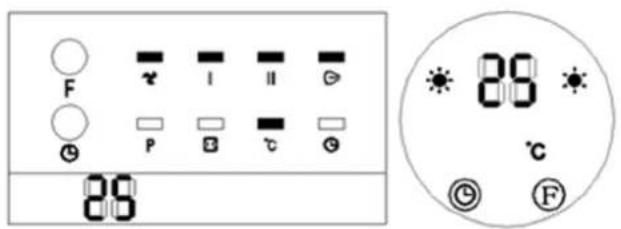Uniprodo UNI_HEATER_10 - Stille inn temperaturen eller avbryte innstillingen - 1