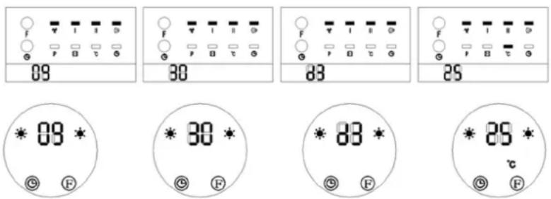 Uniprodo UNI_HEATER_10 - Setting current time/day - 2