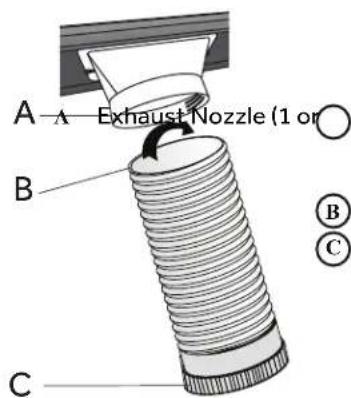 HAIER QPCD05AXMW - STEP 4 - ATTACH EXHAUST HOSE TO THE EXHAUST NOZZLE - 1