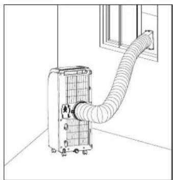 HAIER QPCD05AXMW - PASO 5 - CONECTE LA MANGUERA DE ESCAPE PARA EL ACONDICIONADOR DE AIRE - 3