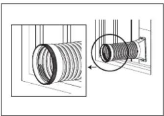 HAIER QPCD05AXMW - STEP 5 - CONNECT EXHAUST HOSE TO THE AIR CONDITIONER - 1