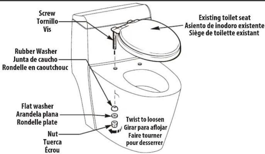 Moen EB2100-E - Install the electronic eBay seat Instalar el asiento del bidet electrico Installer le siège du bidetlectronique - 1