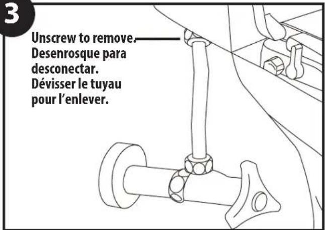 Moen EB500-E - Connecting the Water Inlet Hose - Method 2 Conexión de la manguera de entrada de agua - Método 2 Raccord du tuyau d'entrée d'eau – méthode no 2 - 2
