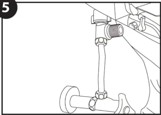 Moen EB500-E - Raccord du tuyau d'entrée d'eau – méthode no 2 - 1