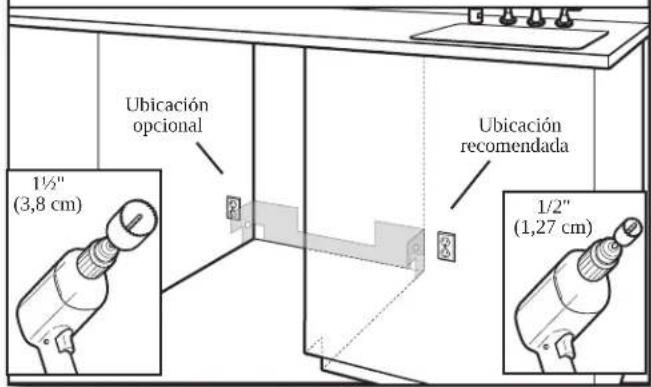 KITCHENAID KDTM405PPS - Perfore orificios en el lugar de lareshareshalación - 1