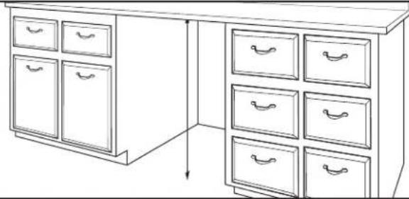 KITCHENAID KDTM405PPS - Mida la abertura del gabinete - 1