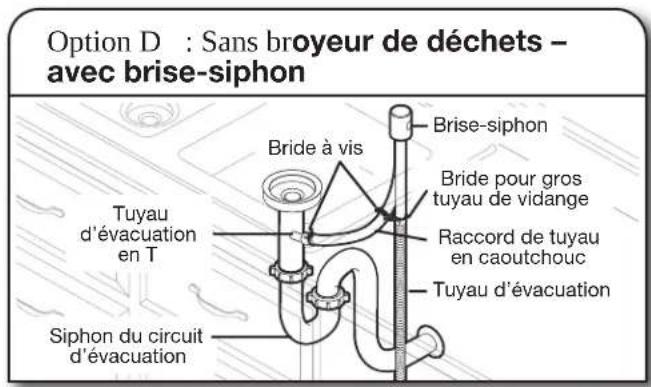 KITCHENAID KDTM405PPS - Raccordement du tuyau de vidange - 14