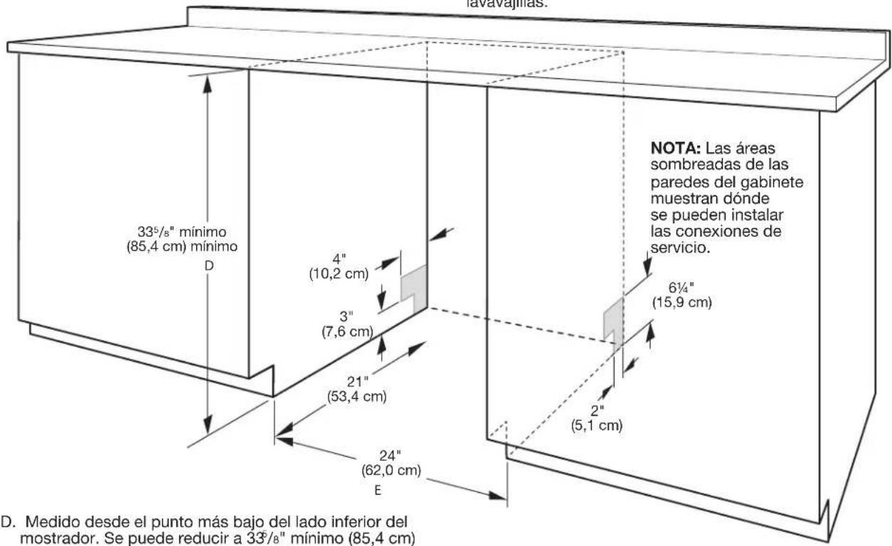 WHIRLPOOL WDTS7024RZ - DIMENSIONES DEL PRODUCTO Y DE LA ABERTURA DEL GABINETE: - 3