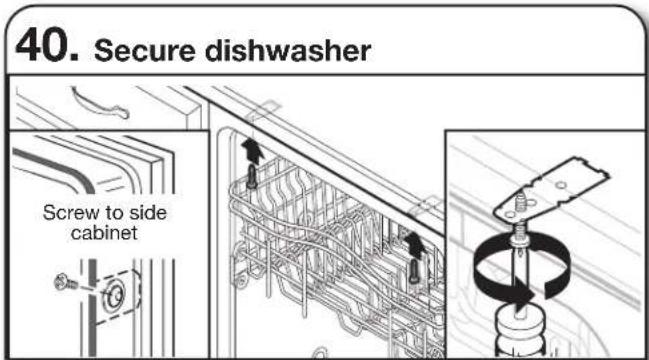 WHIRLPOOL WDTS7024RZ - SECURE DISHWASHER IN CABINET OPENING - 2