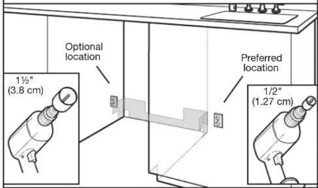 WHIRLPOOL WDPS7024RV - Drill hole locations—new construction - 1