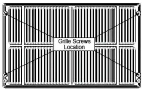 Trou de 1/8 po dans grille et rebord Fig. 3 Vis no. 8