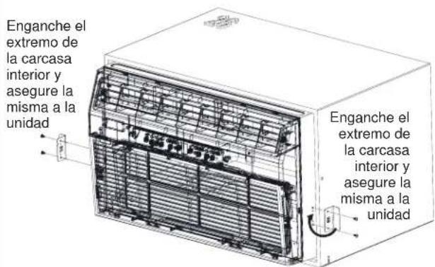 GE AKEQ10DCJ - (Es importante instalar estos soportes para evitar que el chasis sea empujado dentro de la sala desde la parte exterior). - 2