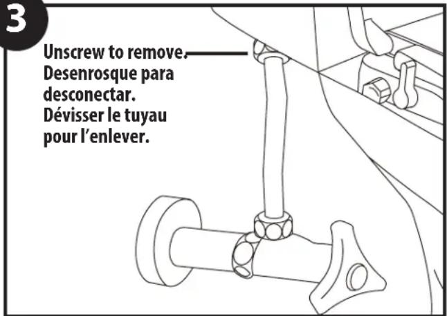 Moen EB500-R - Connecting the Water Inlet Hose - Method 2 Conexión de la manguera de entrada de agua - Método 2 Raccord du tuyau d'entrée d'eau – méthode no 2 - 2