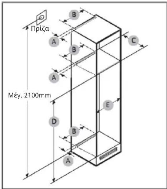 HAIER HMLT7518EWF - Διαστάσεις επίπλου - 1