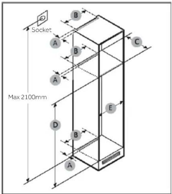 HAIER HMLT7518EWF - Cabinet dimension - 1