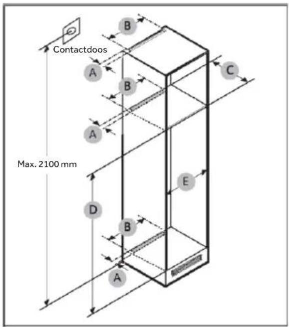 HAIER HMLT7518EWF - Afmetingen kast - 1