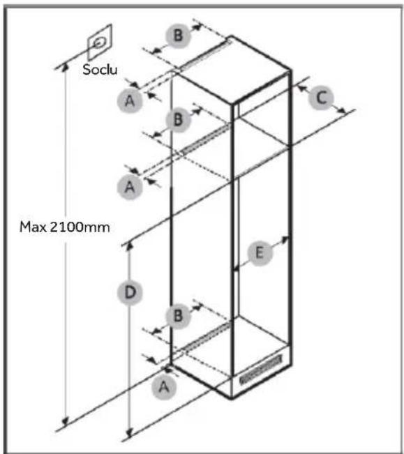 HAIER HMLT7518EWF - Dimensiunea dulapului - 1