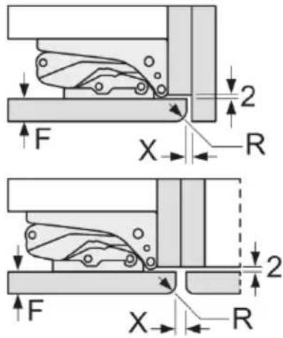 HAIER HMLT7518EWF - Recommended gap dimensions for flat hinges (For Fixed type). - 1