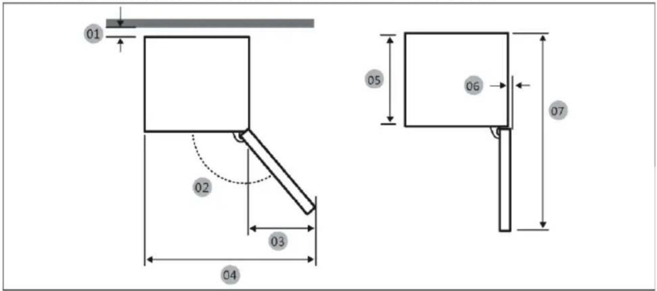 HAIER HMLT7518EWF - Space requirement - 1