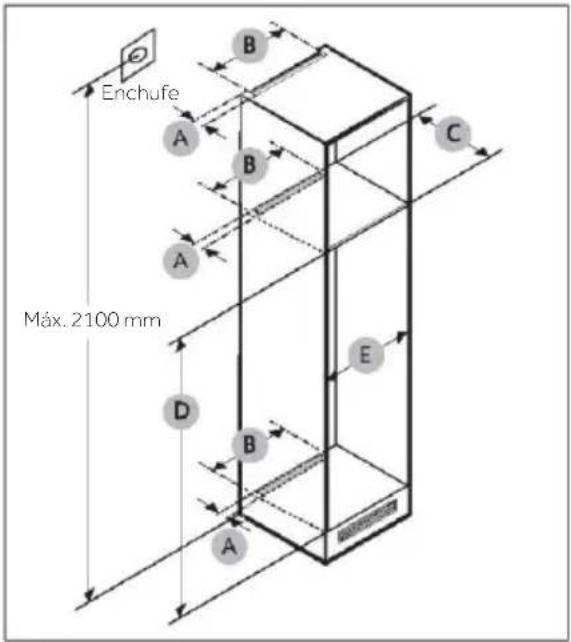 HAIER HUT7518EWF - Dimensiones del mueble - 1