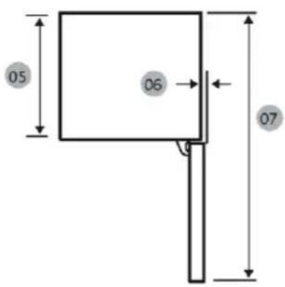 HAIER HUT7518EWF - Space requirement - 2