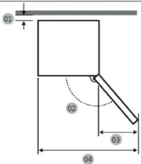 HAIER HUT7518EWF - Space requirement - 1
