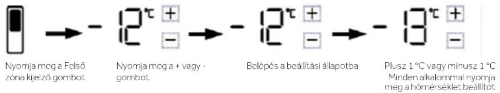 HAIER HUT7518EWF - A fagyasztó felső zóna hőmérsékletének beállítása (12 \~ 18°C) - 1