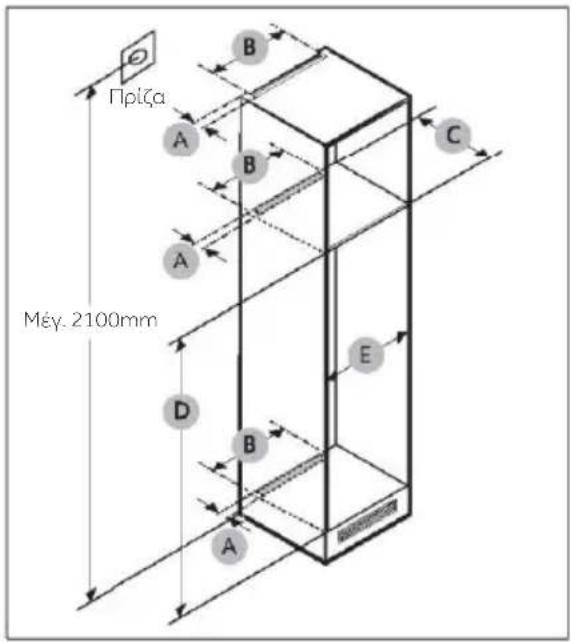 HAIER HUT7518EWF - Διαστάσεις επίπλου - 1