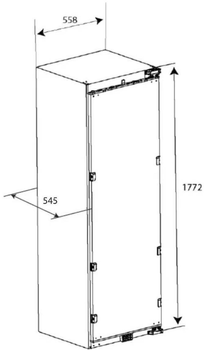 HAIER HUT7518EWF - Product dimension - 1