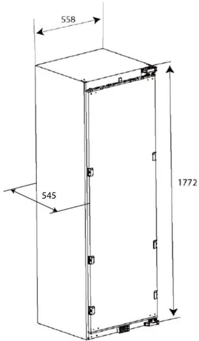 HAIER HUT7518EWF - Productafmetingen - 1