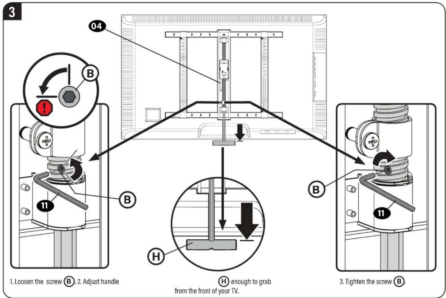 SANUS VLF828 - Attach Arm Assembly to Wall Plate - 8