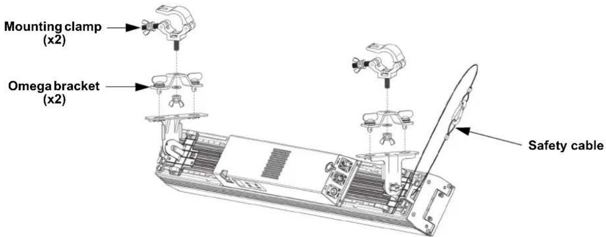 Chauvet COLORado Solo Bar 4 - Mounting Diagram - 1