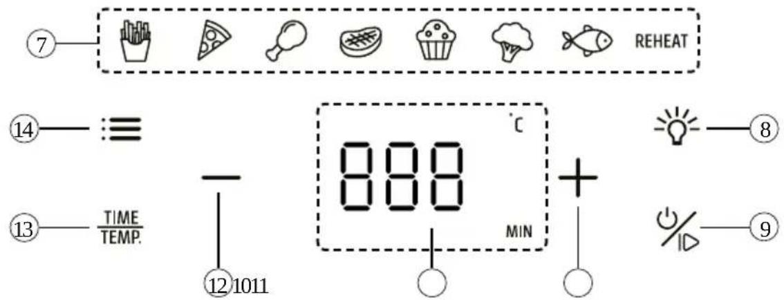 CASO AirFry 6.0 - Control Panel - 1