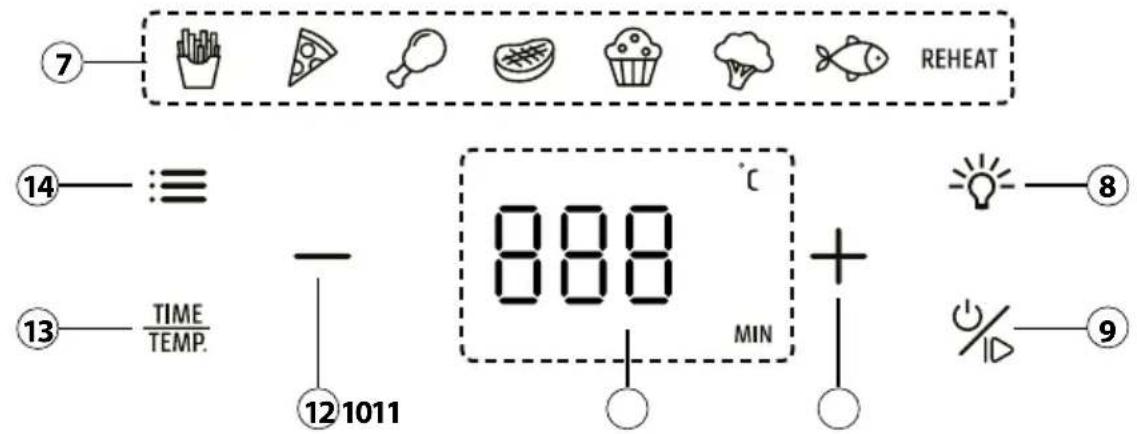 CASO AirFry 6.0 - Bedienelemente - 1