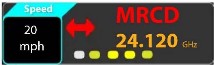 Speed 20 mph MRCD 24.120 GHz