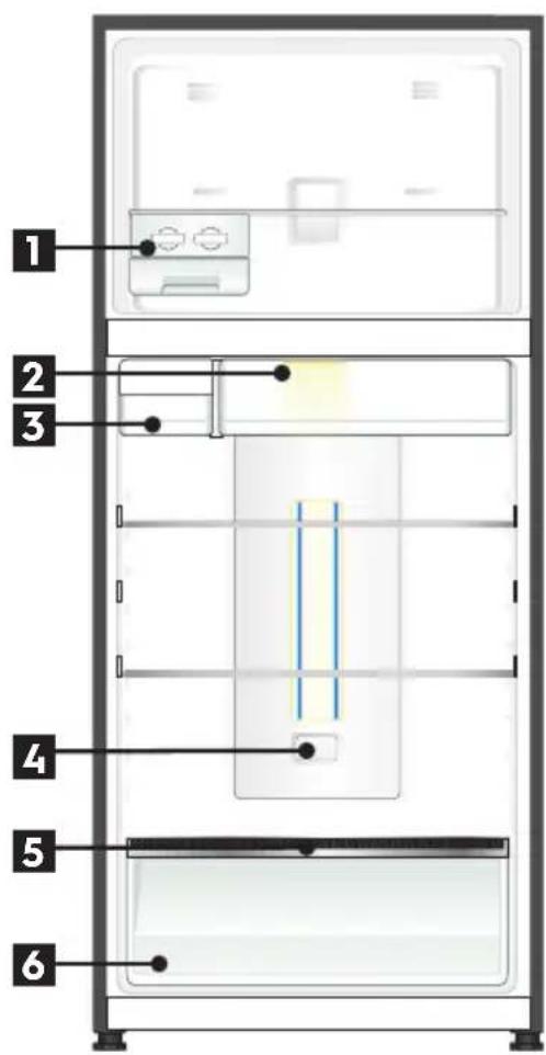 AEG ABE4502C - TOP MOUNT REFRIGERATOR FEATURES - 1