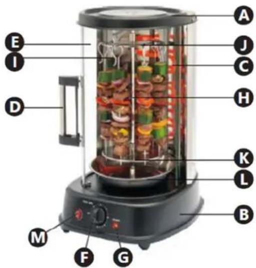Royal Catering RCGV-1400 - Beskrivelse of apparatus - 1