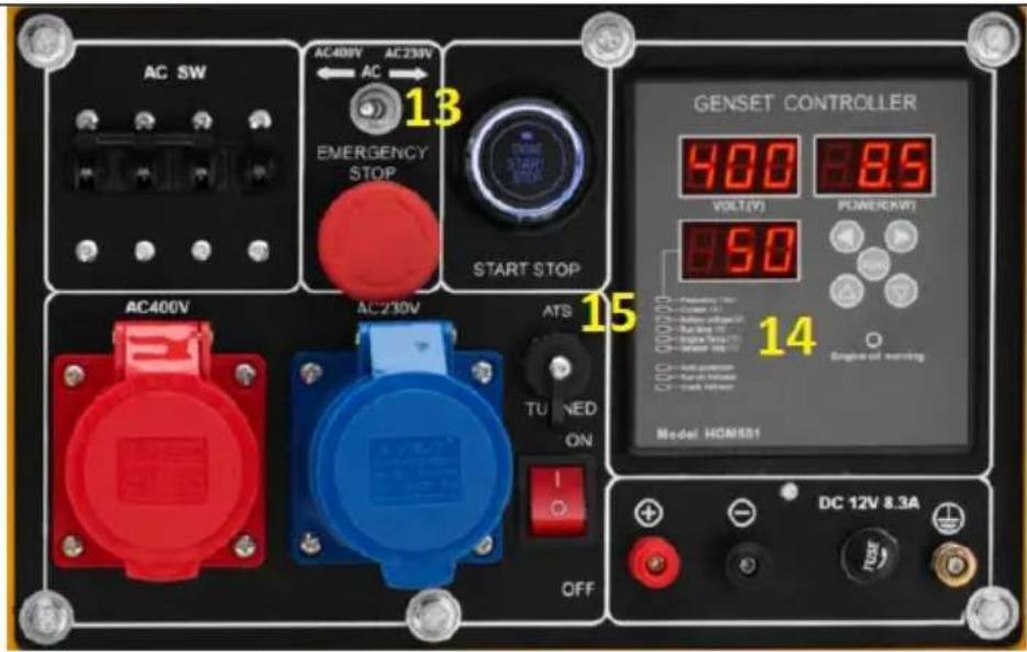 MSW AVR 5500F EURO5 - BETJENINGSPANEL - 1