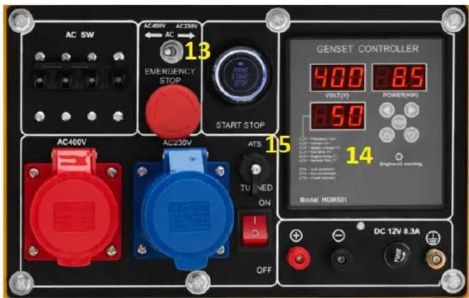MSW AVR 8500S MAX EURO5 - OHJAUSPANEELI - 3