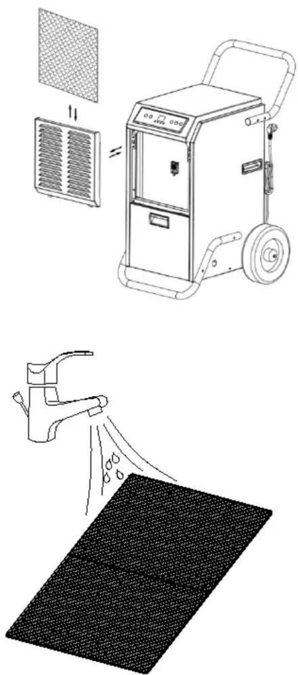 MSW DEH3090H - Cleaning the air filter (every two weeks) - 1