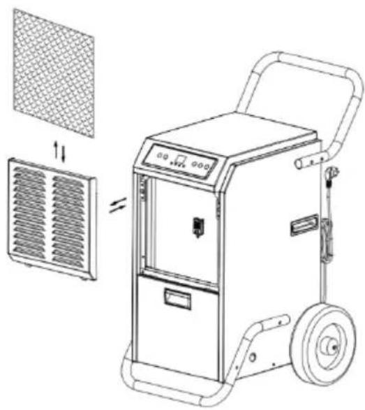MSW DEH4050H - Rengöring av luftfiltret (varannan vecka) - 1