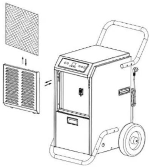 MSW DEH4050H - Pulizia del filtro dell'aria (ogni due settimane) - 1