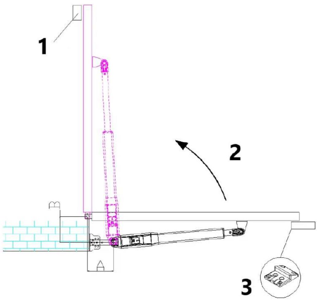 MSW GDOOR-005B - Das Tor öffnet sich nach außen - 1