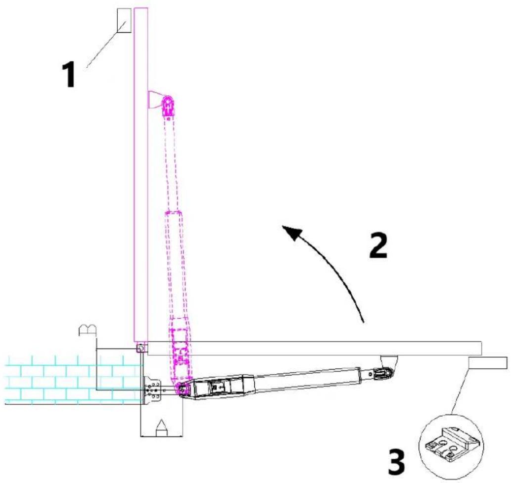 MSW GDOOR-005B - Brána sa otvára smerom von - 1