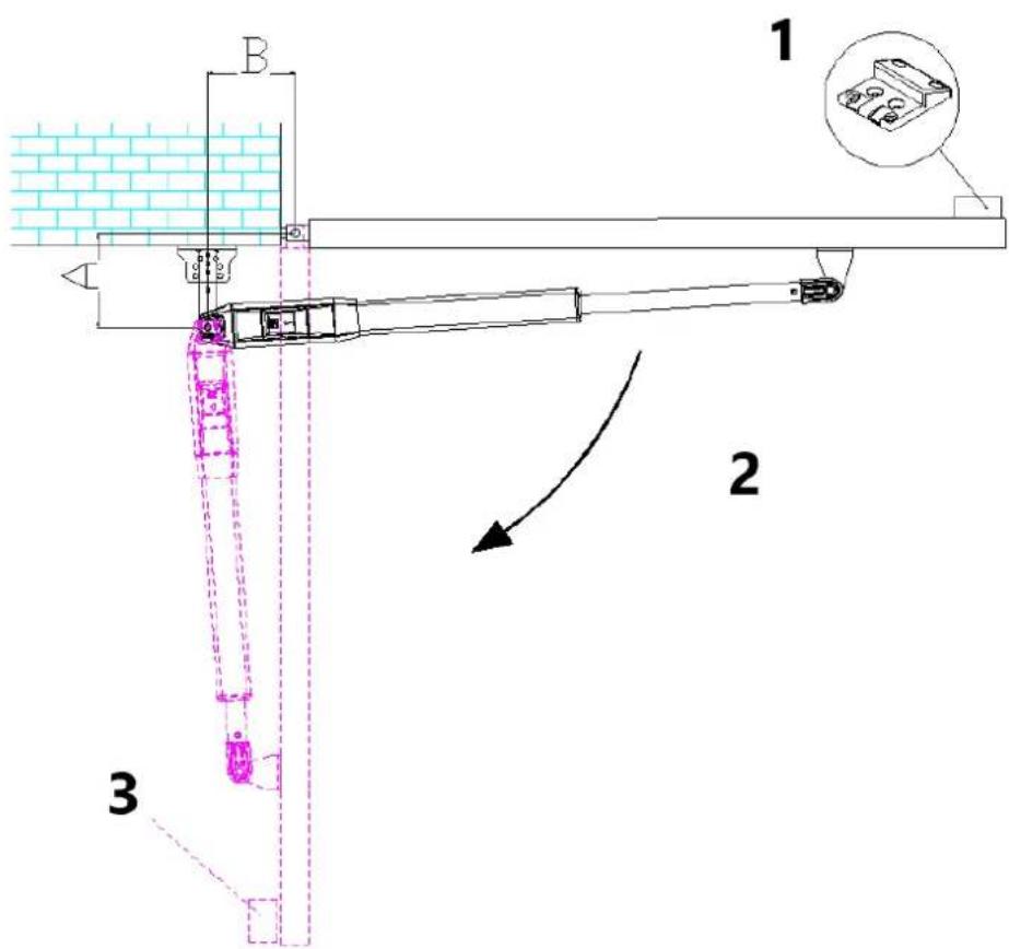 MSW GDOOR-005B - Das Tor öffnet sich nach innen - 1