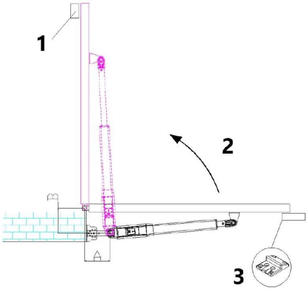 MSW GDOOR-005B - Portti avautuu ulospäin - 1